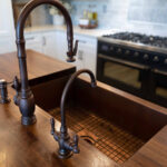 Kitchen Remodel detail image of new sink in island