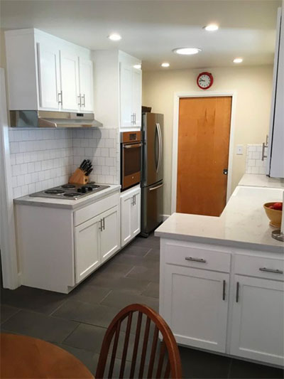 White Painted Kitchen Cabinets in Sacramento CA